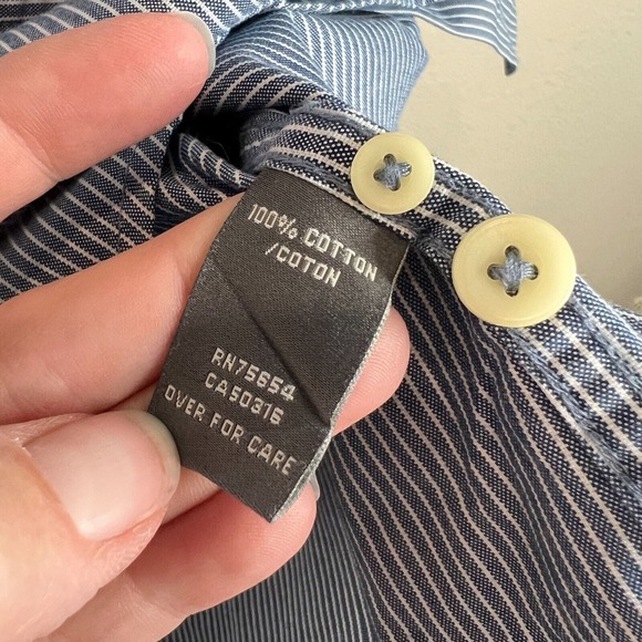 Abercrombie & Fitch‎ Men's Striped Button Down Muscle Shirts Long Sleeve Size L - Picture 8 of 12